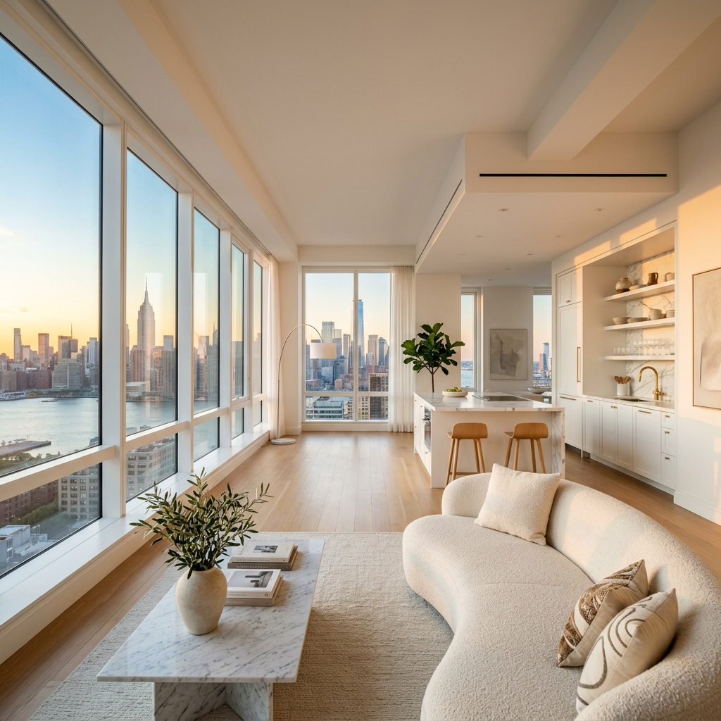 Immaculate luxury NYC apartment interior